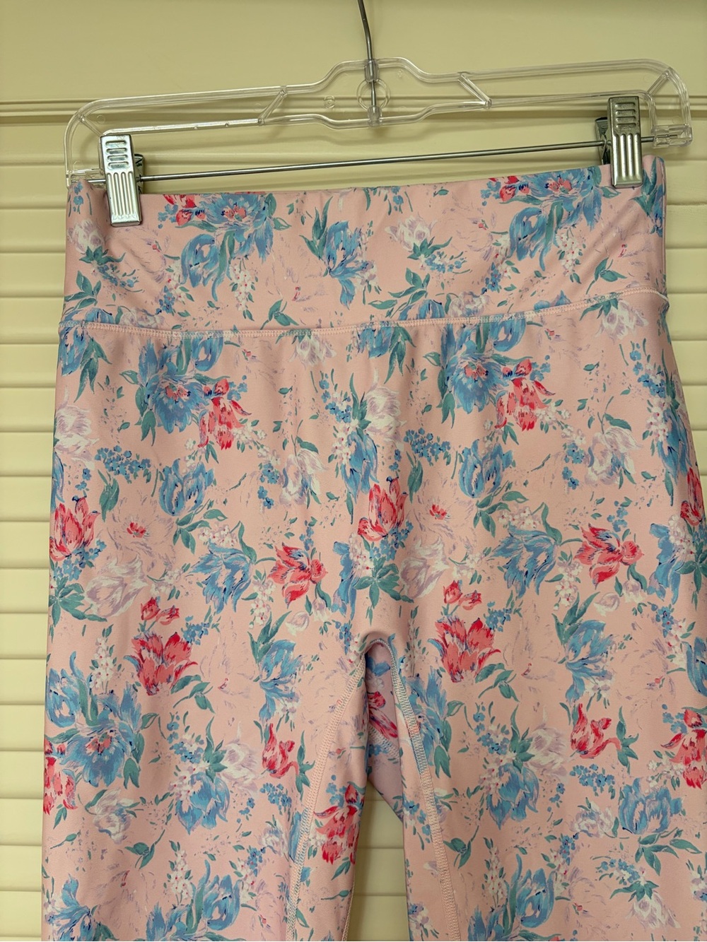 LoveShackFancy x Bandier Pink Floral High-Waist Leggings - Picture 6 of 10